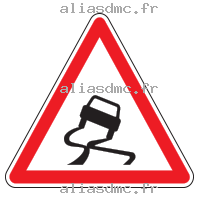 Chaussée glissante