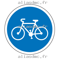 Piste ou bande cyclable obligatoire