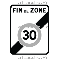 Panneau Zone de stationnement à durée limitée et contrôlé par disque - B6b3